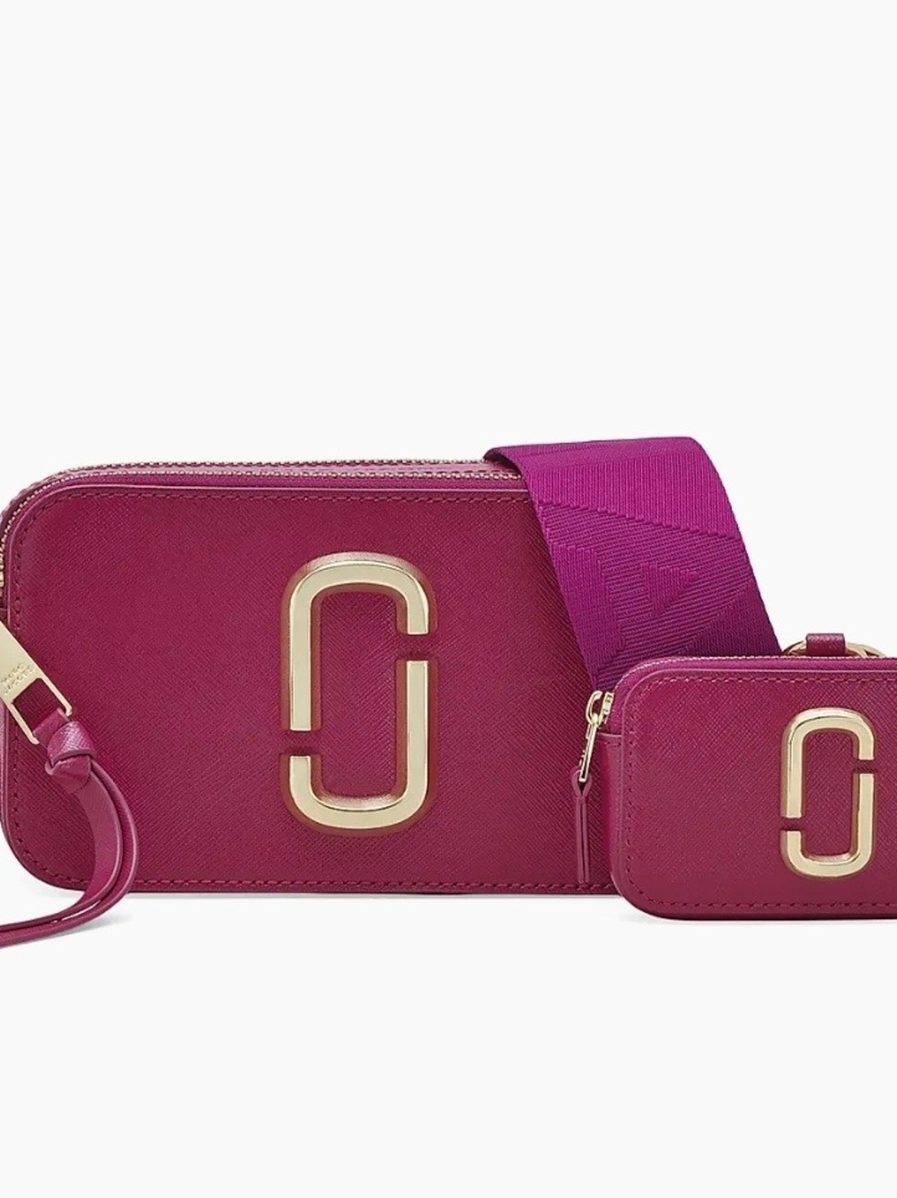 NWT Marc Jacobs Crossbody Camera Bag in Fuchsia with Gold Hardware